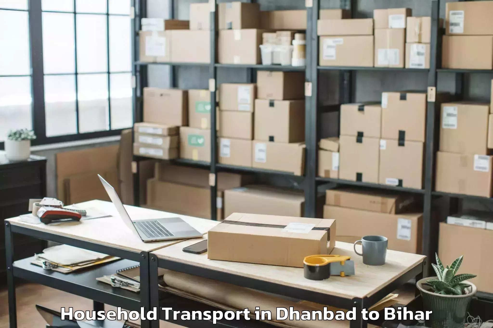 Easy Dhanbad to Barharia Household Transport Booking